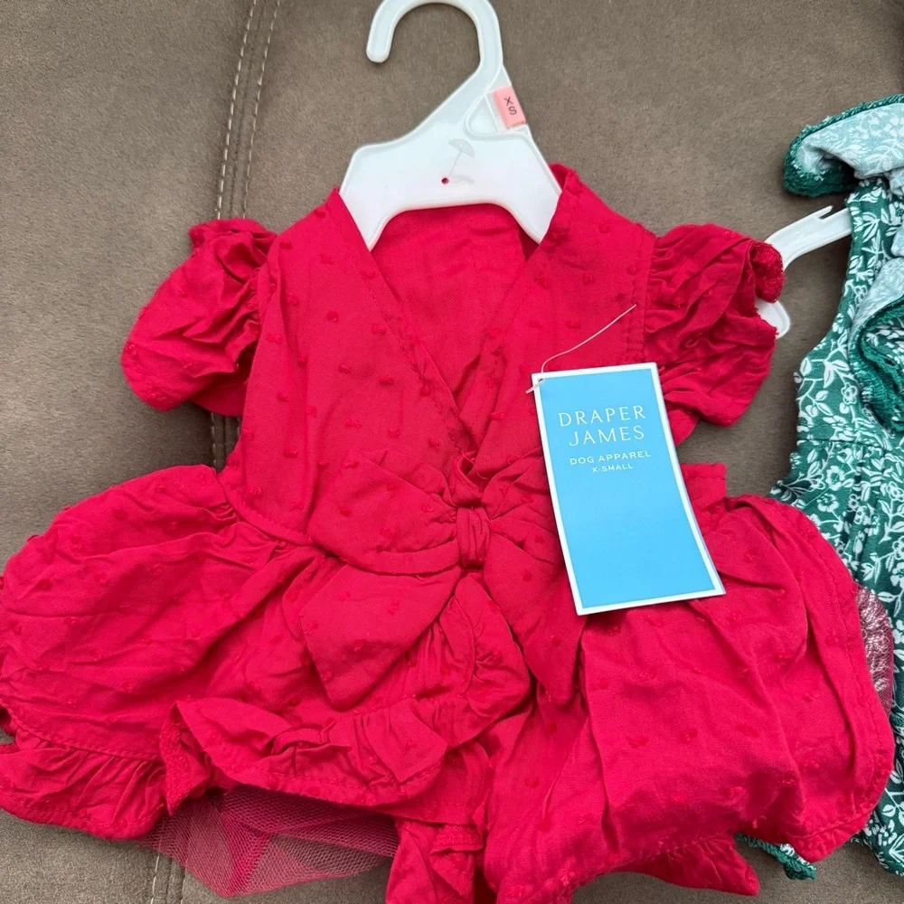 🆕 Draper James Dog Outfit Bundle XS Dresses & Sweatshirt 3 Piece Bundle